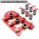 Self Centering Dowelling Jig Dowel 2-10mm Drilling Pocket Hole Jig for Woodworking Splicing Board Joinery Punch Locator