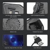 Portable Laptop Cooler Laptop Cooling Base Single Fan Design Low Noise Two USB Ports Support Laptops Below 14 inch