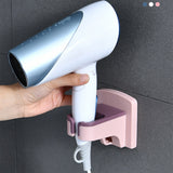 Hair dryer holder Bathroom Equipment Wall-mounted No Drilling Bathroom Organizer  Storage Shelf Stand For Bathroom Accessories