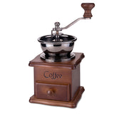Wooden Handmade Coffee Beans Grinding Manual Grinder Machine Retro Wood Design Hand Coffee Burr Mill Manual Bean Grinder