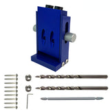 Pocket Hole Jig Kit with Drilling Hole Tools Dowel Drill Joinery Screw Kit All-In-One Drill Hole System Jig Carpentry Locator