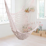 2pcs Nordic Cotton Rope Hammock Chair Indoor Outdoor Kids Swing Bed Garden Beach Single Hammock