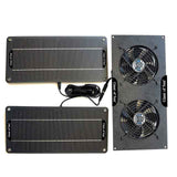 100W Portable Solar Exhaust Fan Ventilation 12V for RV Sheds Solar Panel Exhaust Fan Black 140x300x30mm