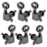 6x Fully Closed Machine Heads Tuner Hollow Handle 3L3R for Acoustic Guitar