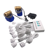 Water Leakage Sensor with 2pcs 1/2"(DN15) Valves Flood Leak Detector Protection Against Water Leaking for Smart House
