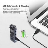 A-B Repeat USB Charging Mini Noise Canceling Portable Sound Audio Lectures MP3 Player Dictaphone 8GB Voice Recorder Conferences