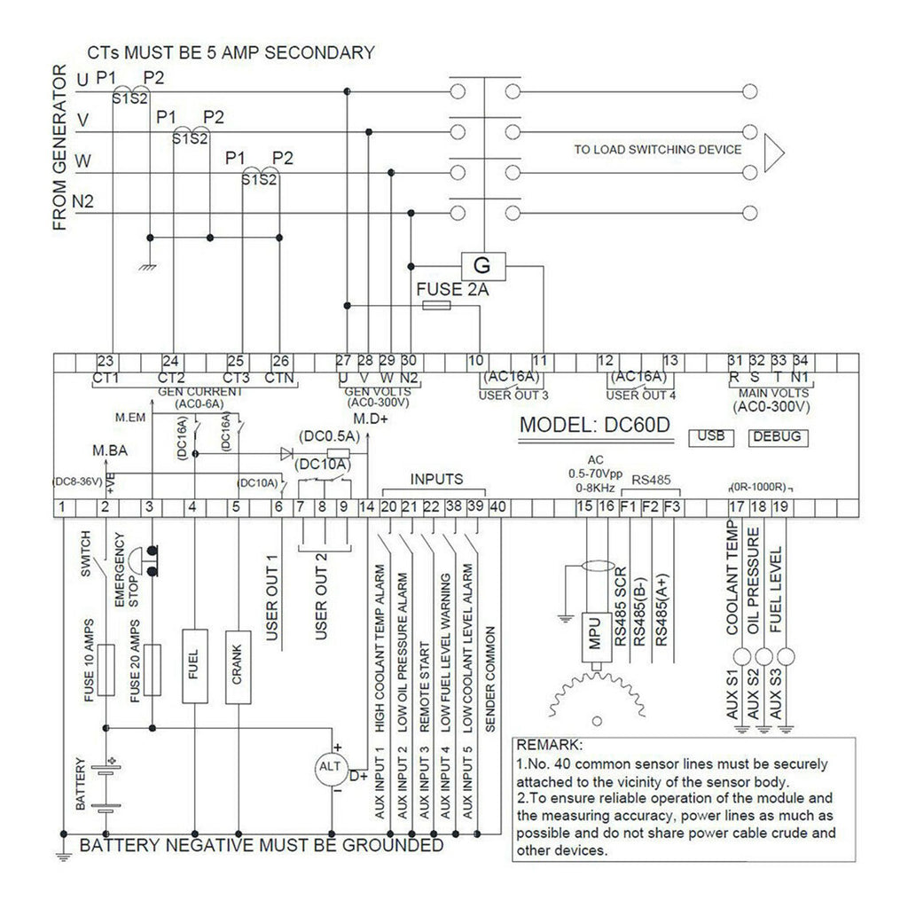 DC62D Generator Set Controller for Diesel/Gas Genset Parameters Monito ...