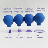 1 Boxed of 4pcs Vacuum Cupping Cups Portable Back Body Massager Suction Vacuum Can for Men Women (Blue)