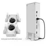 For Xbox Dual Fan for Series S Console Cooling Vertical Stand Holder External Cooler 2 USB Ports Fans for X-Series S XSS Console