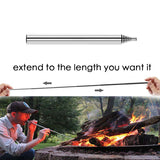 Stainless Steel Pocket Bellow Collapsible Air Blasting Campfire Fire Tool For Bushcraft Camping Hiking Cooking Fishing Gear Tool