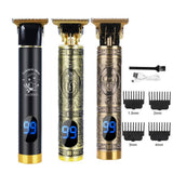 LCD Hair Clippers Professional Hair Cutting Machine Hair Beard Trimmer For Men Barber Electric Shaving T-Outliner Men