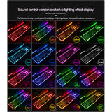 K002 Metal Gaming Keyboard Mechanical Keyboard Feel Wired USB Voice Control RGB Colourful Backlit Keyboard for PC Laptop Gamer