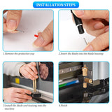 2Piece Black+Gold Deep Cut Housing With Replacement Blade For Cri-Cut Explore Air2/ Air3/ Cri-Cut Maker Cutting Machines