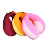 Children Neck Pillow Contrast Color Splicing Travel Sleeping U-shaped Pillows Comfortable Baby's Car Safety Seat Pillow