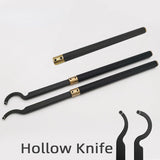 Hand Held Hollowing Knife Woodworking Turning Tool Square/Round/Bending Cutter Wood Rotary Lathe and Turning Tool Extension Bar