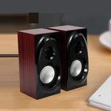 Wooden Desktop Speakers 3.5mm AUX Input USB Power Computer Speakers For Laptop Desktop Phone Audio Loudspeaker