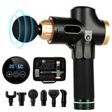 LCD Display Muscle Massage Gun Electric Deep Muscle Relaxation Fitness Percussion Massager Slimming Shaping Pain Relief Massager