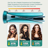 Portable Ceramic Wireless Automatic Curling Iron Electric Hair Curler USB Rechargeable for LCD Display Curly Wave Styler Machine