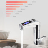 ABS + Metel Electric Heating Tap Kitchen Bathroom Fast Instant Hot Water Heater Faucet up 45 Degree Sliver Basin/ Bath Taps