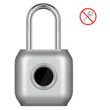 Pure Fingerprint Unlock Smart Fingerprint Door Lock Safe Padlock USB Charging Waterproof Keyless Lock