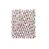 Greenhouse Gate Garden Screening Fence Trellis Privacy Screen Expandable Indoor Wooden Hedge Backyard Artificial Flower Leaves