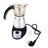 150ml/300ml 3-6 Cups 480W Electric Espresso Moka Pot Detachable Kitchen Stovetop Coffee Maker