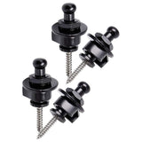 Guitar Straps Lock Set,4Pcs Guitar Strap Locks Guitar Strap Button Locks with Easy Remove Screw Release Straplocks
