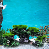 Aquarium Artificial Moss Coral Reef Fish Tank Rockery Landscape Resin Ornaments Decorations G32D
