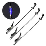 Fishing Bite Alarms Set Digital Fishing Alarm Kit LED Alarm Indicator Alert Bell Swinger Fishing Tackle with Zippered Box