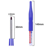 30mm Deep Drill Hole Long Nib Water Resistant Marker Pens Black Blue Red Home Decoration Construction