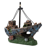 Aquarium Ornaments Wreck Sunk Ship Sailing Boat Destroyer Fish Tank Cave Decor Fish Tank Aquarium Decoration Accessories