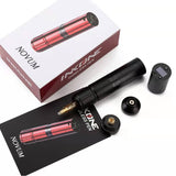 1800mAh Power Supply 12500RPM Coreless Motor RCA Converter Rotary Tattoo Pen Wireless Tattoo Machine With 2PCS Tattoo Battery