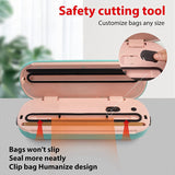 Vacuum Sealer Machine,7 In 1 Automatic Food Saver Vacuum Sealer Machine,Starter Kit With Cutter,Dry&amp;Moist Modes Eu Plug