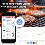 ThermoPro TP25 150M Wireless Smart Bluetooth-Connected Kitchen Cooking Meat Thermometer 4 Probes BBQ Oven Digital Thermometer