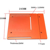 Woodworking Circular Saw Clearance Insert Cover Plate Mini Table Saw Flip Board with Miter Gauge Guide Set Workbench DIY Tools