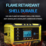 Fully Automatic Car Battery Charger 12/24V 8A Pulse Repair LCD Battery Charger for Car Motorcycle Lead Acid Battery Agm Gel Wet