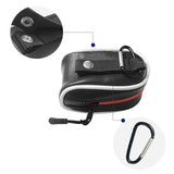 1 Pcs Mini Zipper Golf Ball Bag Portable Golf Ball Double Bag Holds 2 balls with Carabiner and Golf Tee Ball Stud Golf Accessory