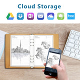 Pink- Blue Erasable Notebook Paper Reusable Smart Wirebound Notebook Cloud Storage Flash Storage App Connection