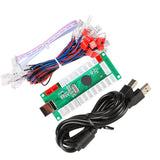 Arcade Control Panel 5Pin Joystick + 10 x LED Push Button + USB Encoder Board To Raspberry Pi Retropie 3 Model B Project DIY kit