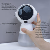 2023 New Automatic Foam Soap Dispensers Bathroom Smart Washing Hand Machine with USB Charging White High Quality ABS Material