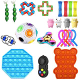 Fidget Toy Set Of Decompression Sensory Toys Marble Relief Gift For Adults Children Sensory Antistress Relief Figet Toys Box