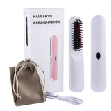 Wireless Beard Brush Dropshipping Travel Customized Cordless Electric Hair Straightener Comb