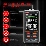 NJTY T5 6000 Counts True RMS Multimeter Digital Universal Tester 3.8-inch Large LCD Multi-Tester 600V Voltmeter 10A Ammeter