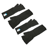 2 Pairs Cut Resistant Safety Sleeves 5 Levels Prevent Scratches Arm Protection Sleeves with Finger Holes Arm Guards