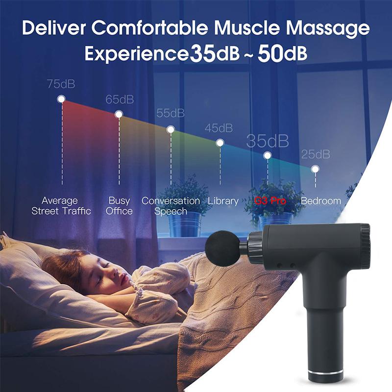 Massage Gun Muscle 6 Speeds Electric Body Massager black Vibrating Massager For Muscles MG57004