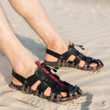 Men Soft Sandals Shoes Summer Leisure Beach Roman Men Sandals Slippers Soft Bottom