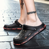 Men Summer Shoes Sandals Men's Holes Sandals Hollow Breathable Flip Flops Croc Shoes