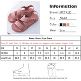 Flat Sandals Women Shoes Gladiator Open Toe Buckle Soft Jelly Sandals