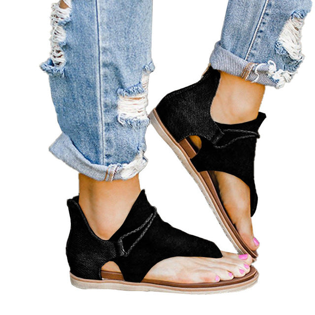 2020 Top seller - Women sandals Leopard Pattern Large Size Rome Sandals Women's Anti-slip Hot Selling Wedges Summer shoes