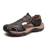 Classic Men's Sandals Summer Soft Sandals Comfortable Men Shoes Genuine Leather Sandals